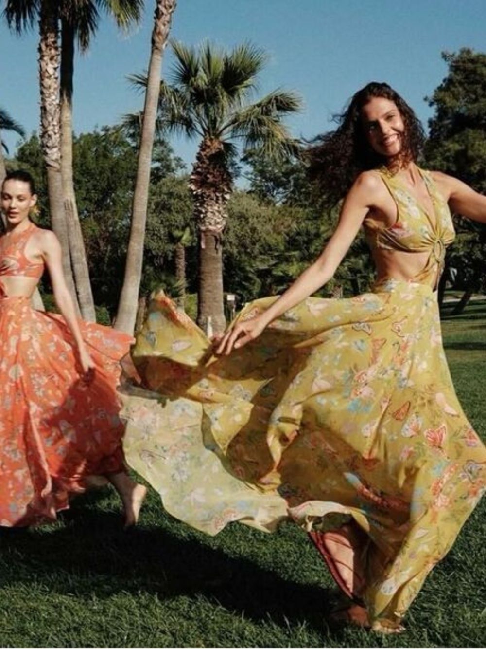 My Beachy Side Begonia Maxi Dress Medium  Butterfly Floral Print Resort Wear NWT